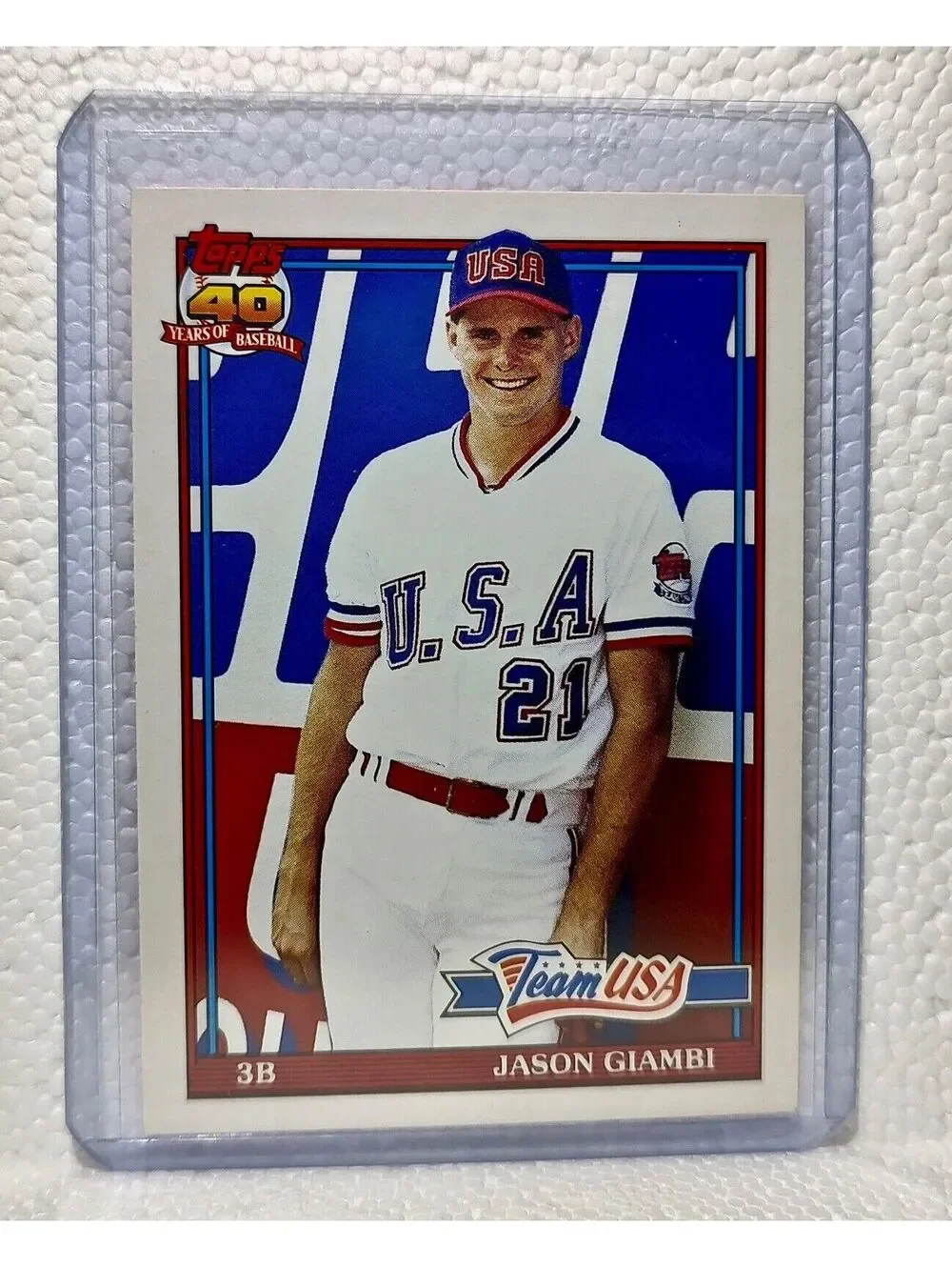 Jason Giambi 1991 Topps MLB #45T 40 Years of Baseball Card Team USA
